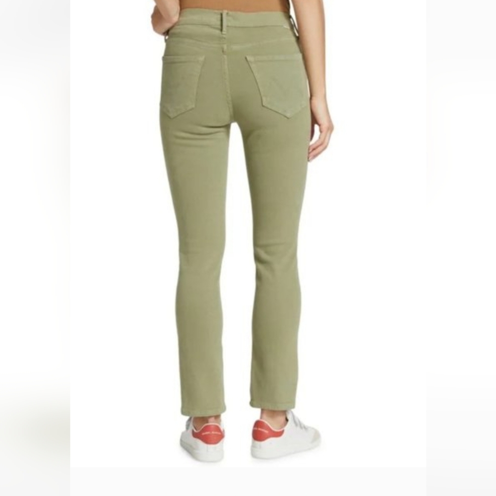 MOTHER STASH MID RISE DAZZLER ANKLE WASH:OIL GREEN. /STYLE :10596-674/ SZ:28 ;32 - Picture 1 of 4